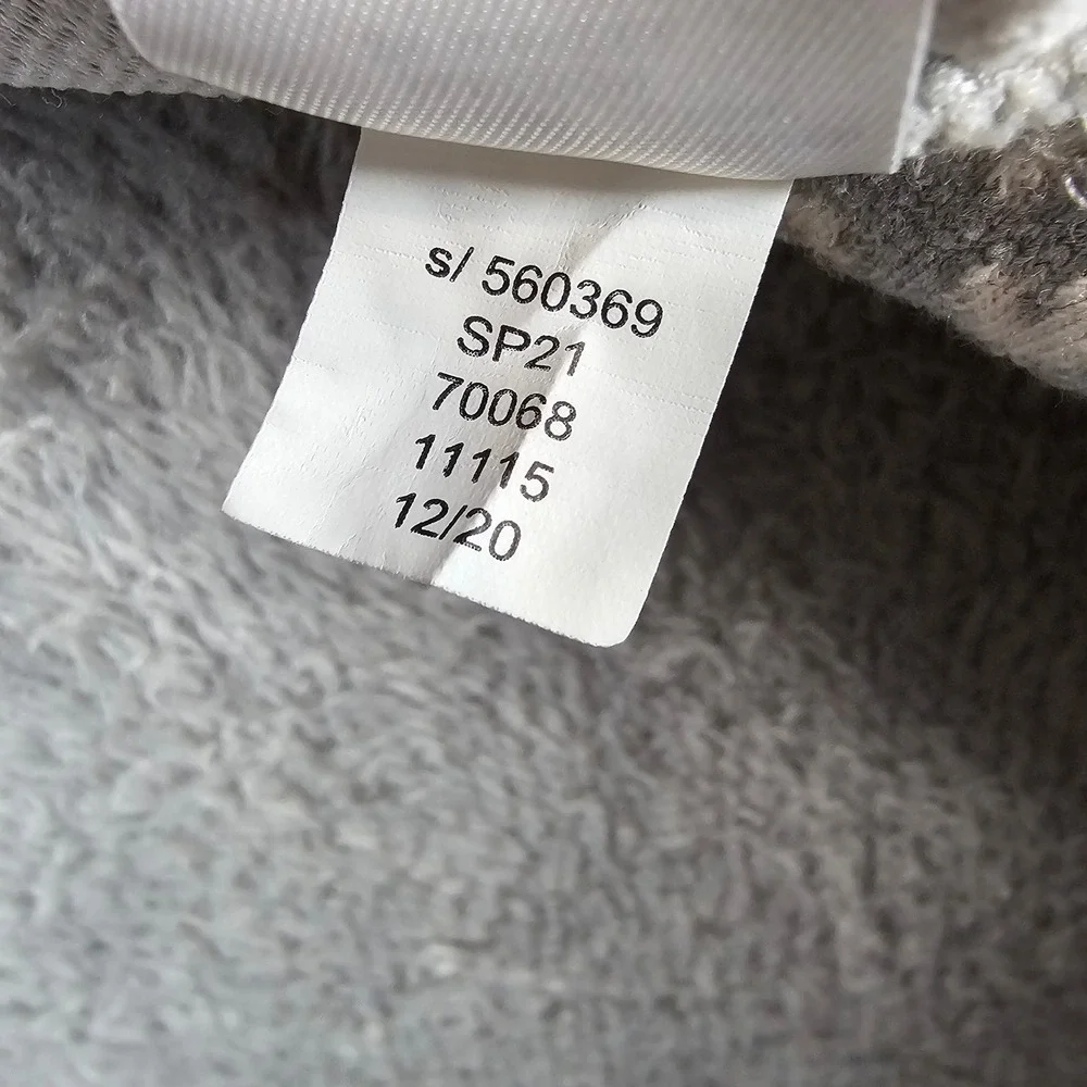 LOFT Grey White Textured‎ Knit Puff Sleeve Square Neck Top Womens Medium